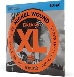 D'Addario EXL110 Nickel Wound Electric Guitar Strings, Regular Light, 10-46