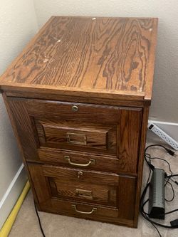 Roll top desk and file cabinet