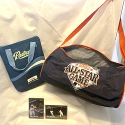 1992 All-Star Game Bag, San Diego Padres Cooler & Tony Gwynn cards  PRICES LISTED IN DESCRIPTION