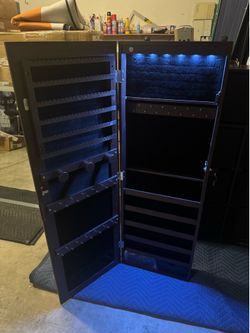 Cabinet jewelry box lock, and key LED lights for wall or closet door $40