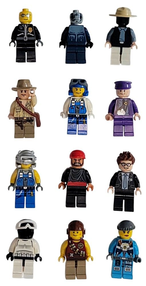 Lego Minifigs Indiana Jones Harry Potter Miners Star Wars 12 Minifigures