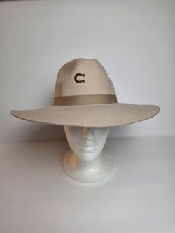 Charlie 1 Horse Highway Wide Brim Wool Felt Fedora Hat - Tan - Size Small (See Desc.)