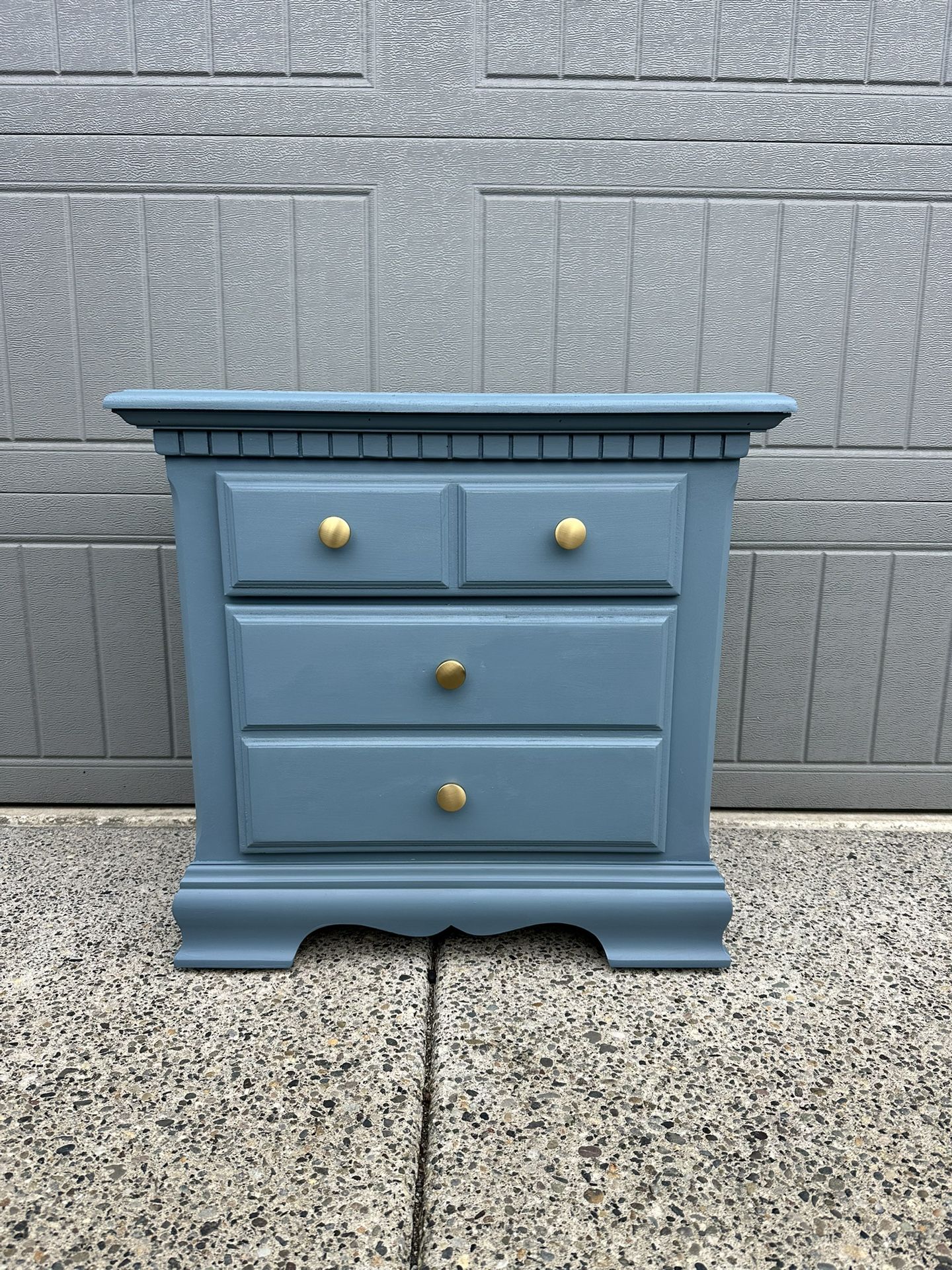 Refinished Blue Nightstand β Modern Coastal Vibes π