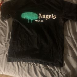 Palm angels Green paint Splat shirt