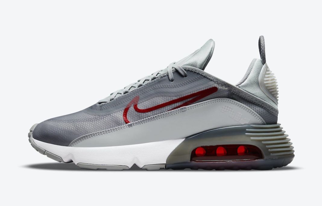 New NIKE AIR MAX 2090 APPEARS IN GREY AND RED