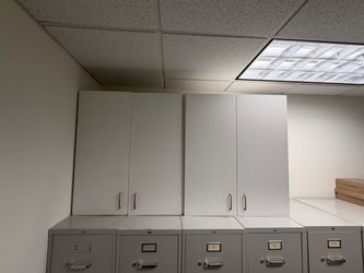 2 White Cabinets