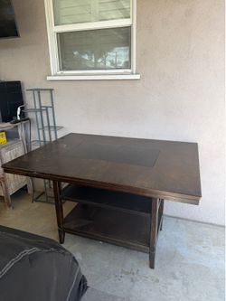 Ashley Furniture wooden/glass table