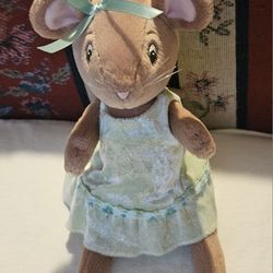 VTG 2001 AMERICAN  GIRL " ANGELINA " VALLERINA  ALICE BROWN MOUSE JOINTED PLUSH  TOY 