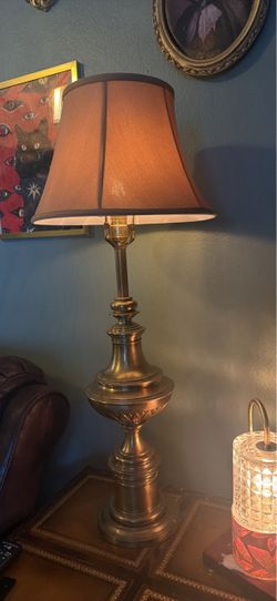 Vintage Brass Table Lamp with Shade
