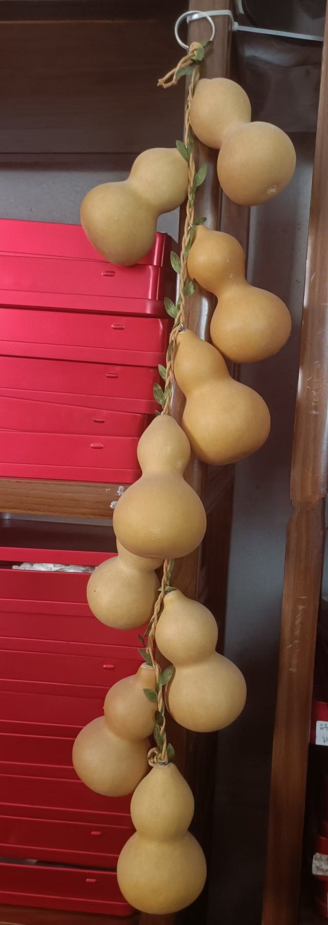 9 Strings Of Natural Gourd Home Pendant Feng Shui Fortune Handmade Decoration Living Room Entrance Hanging Jewelry