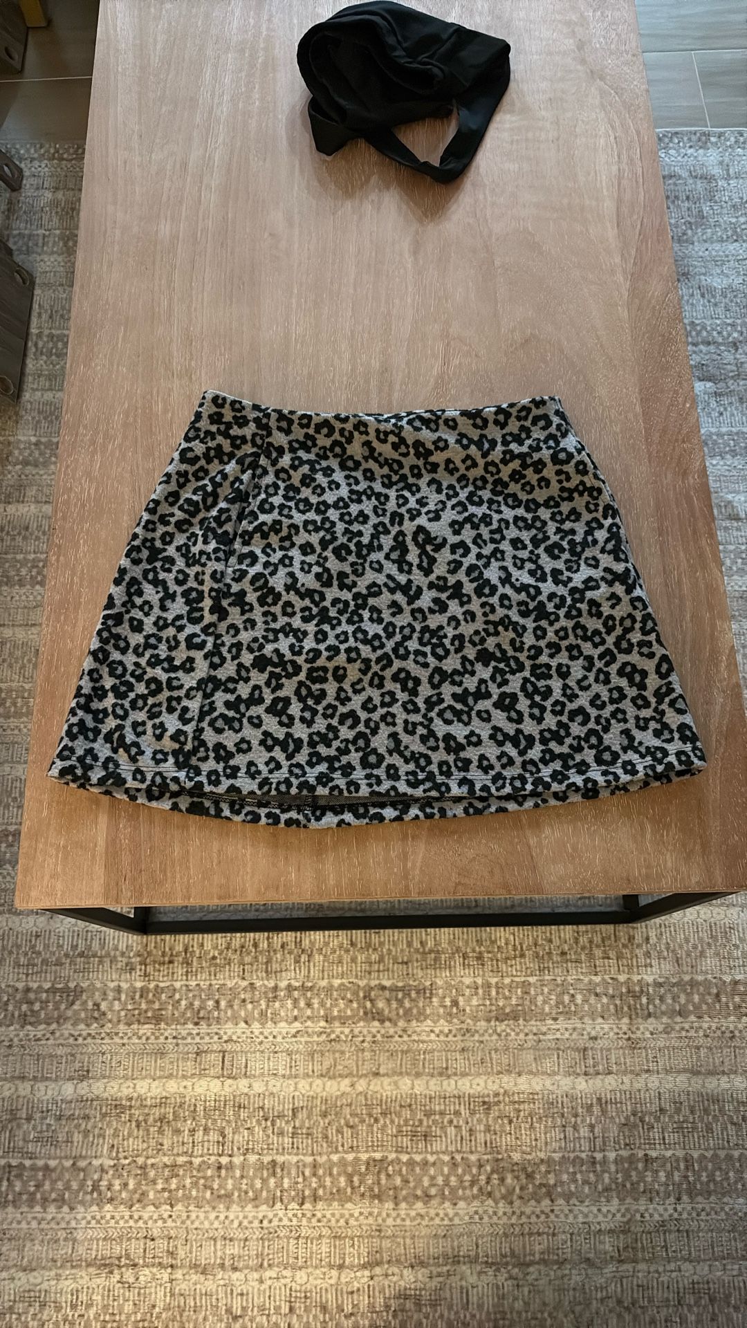 Leopard skirt with pockets