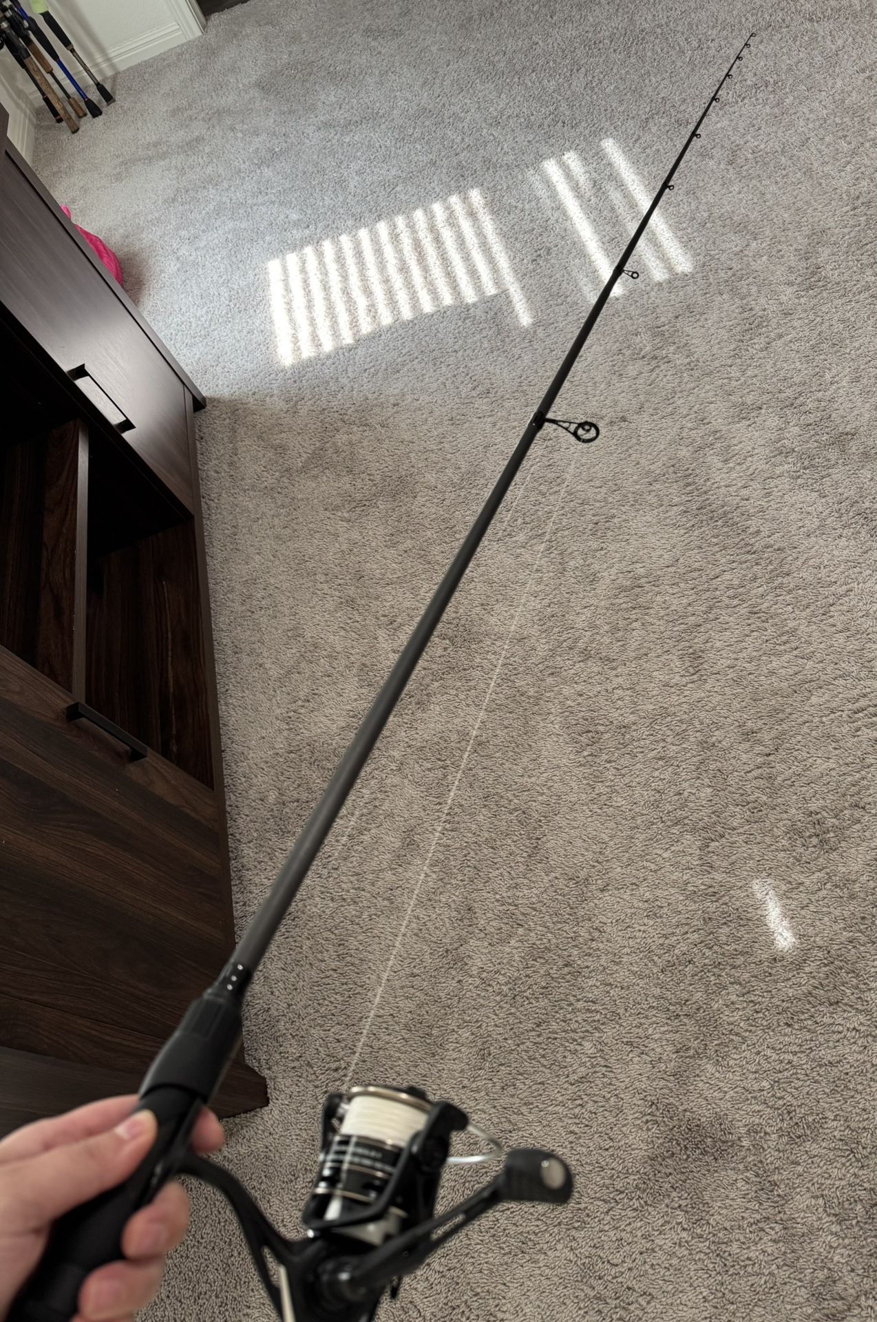 Lew's TP Black Speed Stick 7′ Medium Spinning Rod Custom XP