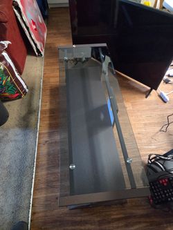 Glass tv stand