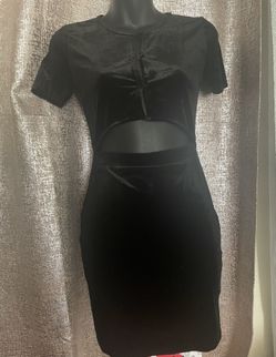 Lovely Velvet Bodycon Dress 