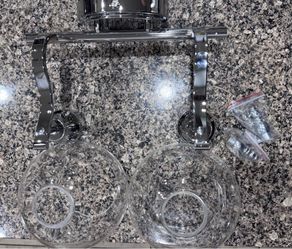Chrome bathroom light fixture
