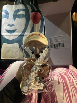 Pink Starbucks Bear