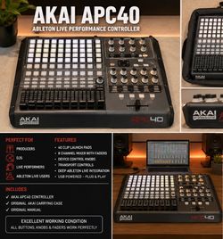 Akai APC40 Ableton Live MIDI Controller w/ Original Carry Case