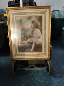 Framed Victorian Child Portrait Print