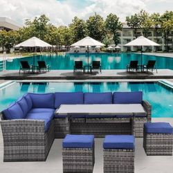  Brand New Inside The Box Patio Sofa And Three Ottomans Patio Table Dining Table Not Included Only Patio Sofa And Three Ottomans Brand New Patio Set 