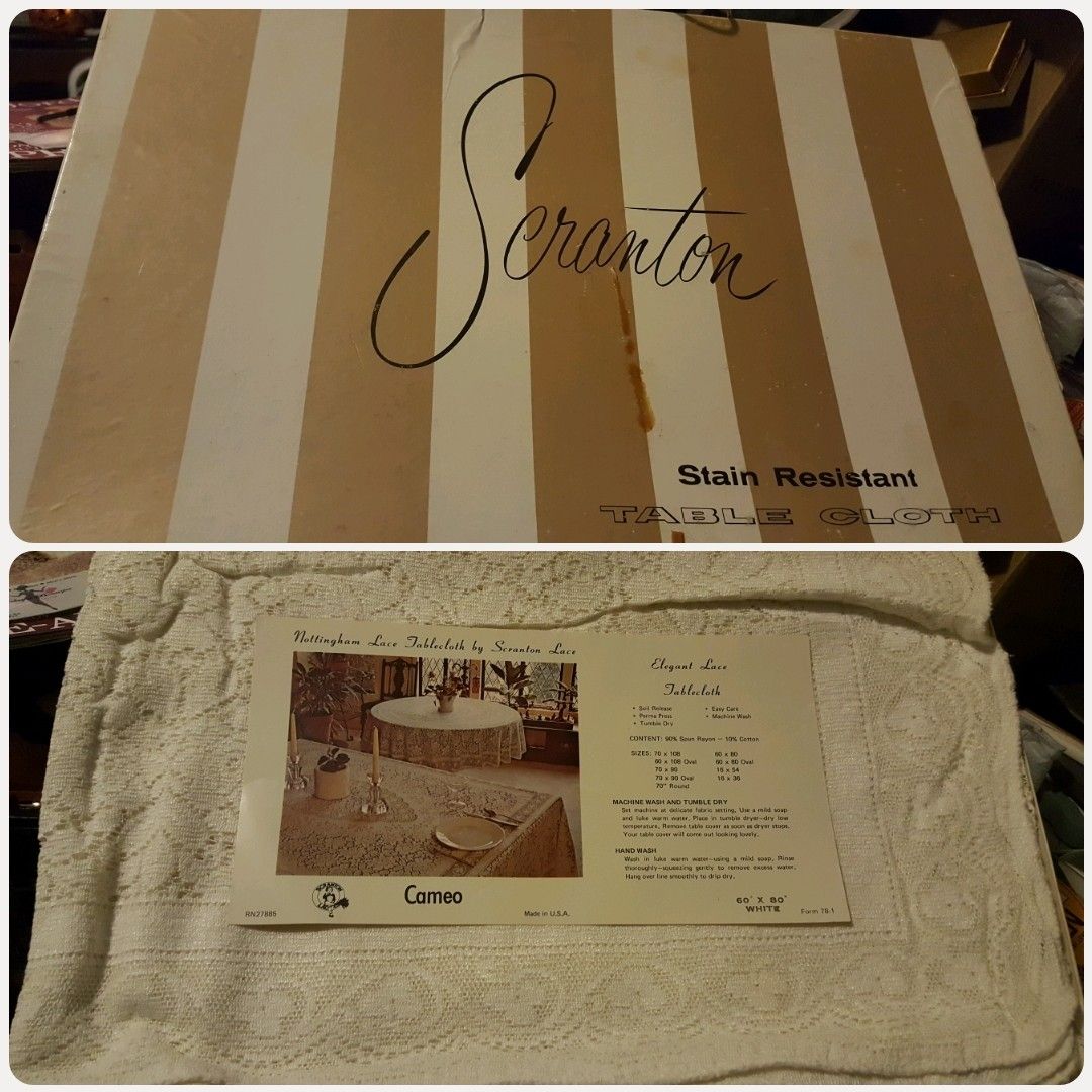 Vintage Scranton Lace Tablecloth
