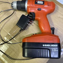 Black & Decker 18V Cordless Drill + Battery & Charger