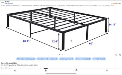 Metal queen bed frame/foundation