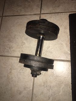 36.5 pound adjustable dumbell