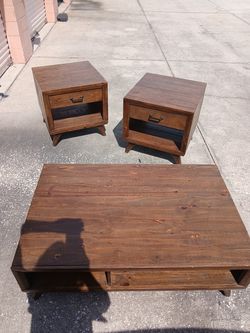 Coffee table and side tables