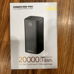 Power Bank 100w  20000/ 74Wh Dual Type-C Ports 