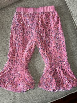 Sequin Bell Bottom Flare Pants 