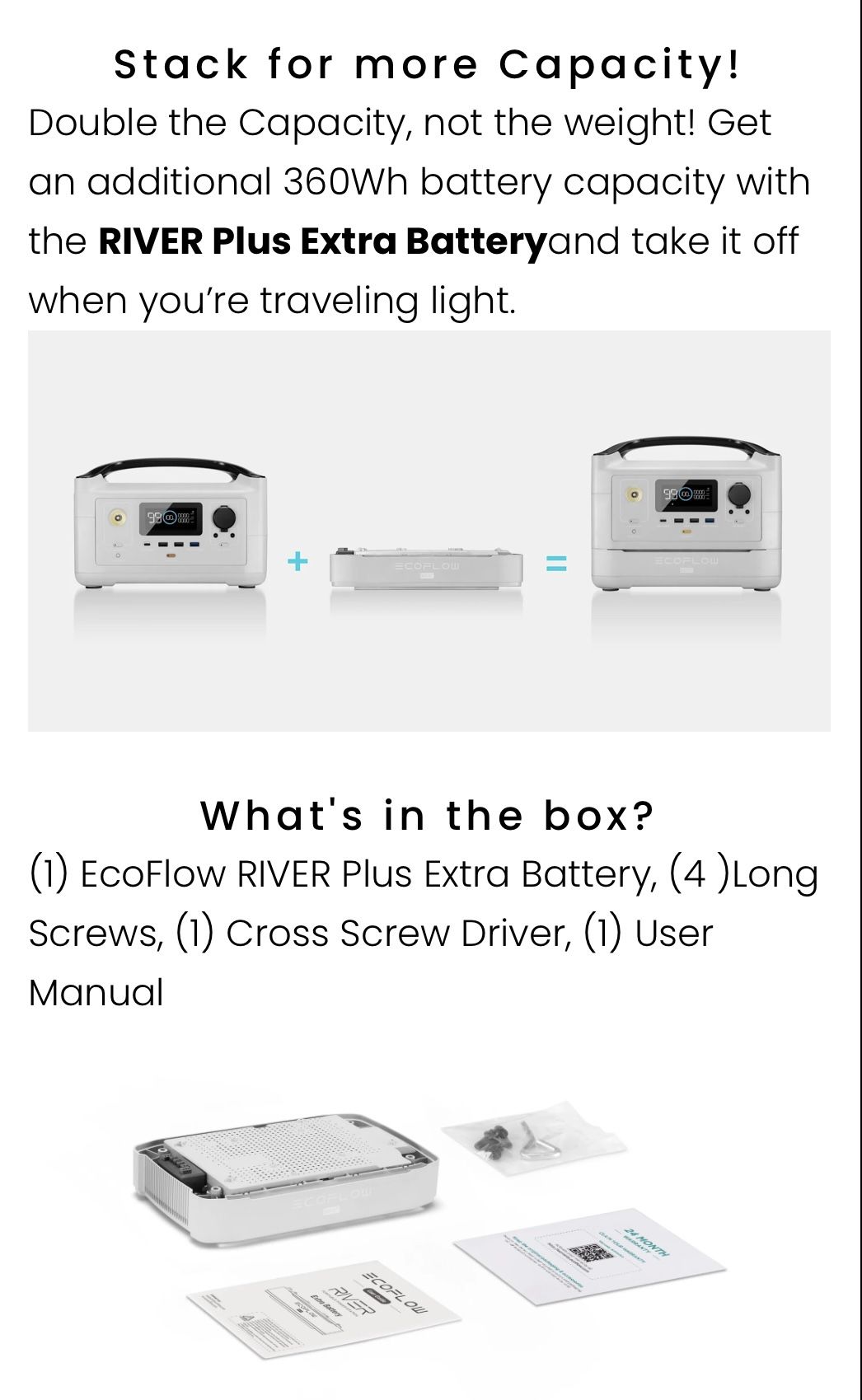 EcoFlow RIVER Plus Extra Battery