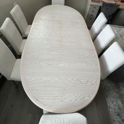Dining table with 8  chairs