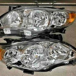 11-13 Toyota Corolla Headlights Luces Focos Micas Faros Faroles Headlamps