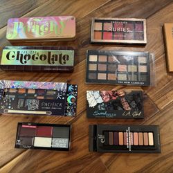 🎨 9 Eyeshadow Palettes – New & Gently Used – $20 for All