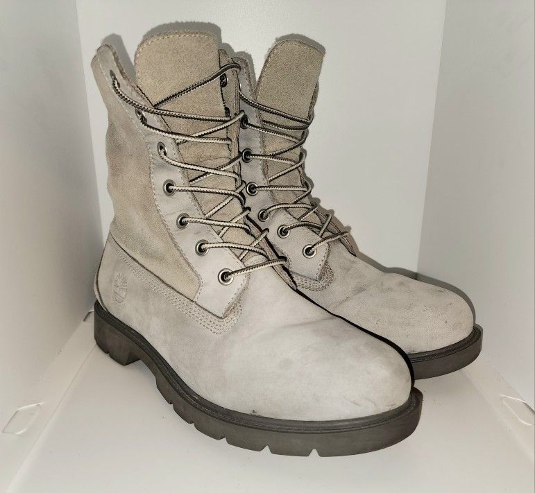 Timberland women's size 6.5 Gray Linden Woods waterproof fold down teddy fleece boots