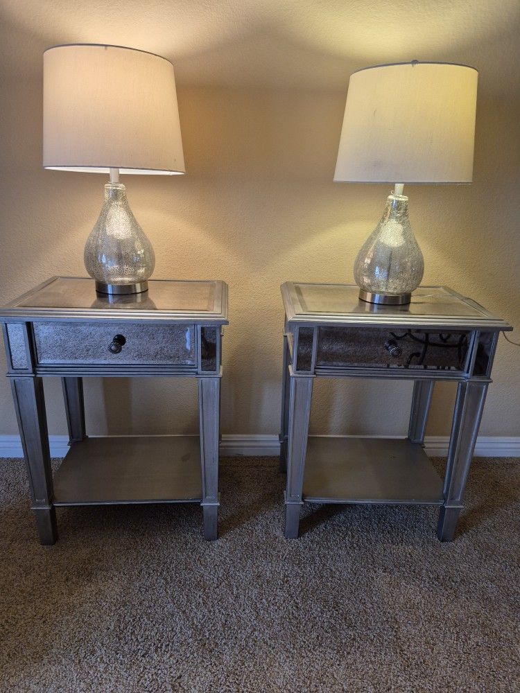 Mirrored End Tables