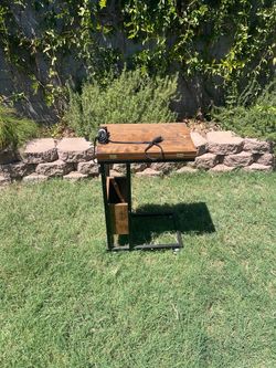 Stakmore Folding Wood Desk with Outlets and USB
