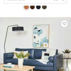 Article Leather Oxford Blue Couch