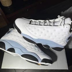 AIR JORDAN 13 RETRO WHITE/YELLOW OCHRE-BLUE GREY BLANC/BLEU GRIS/JAUNE 
