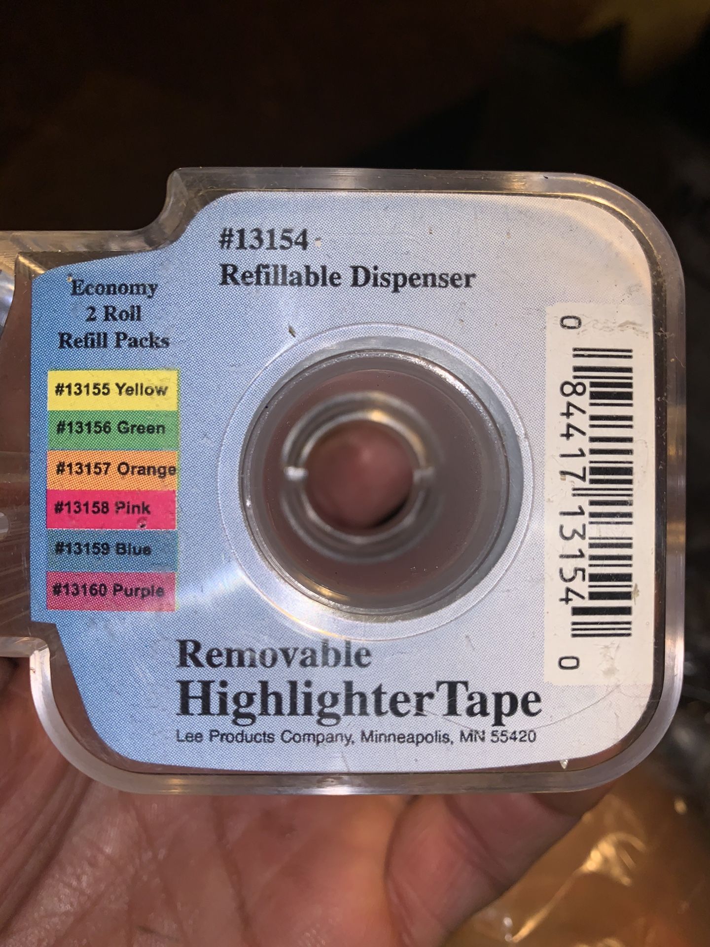 6 REMOVABLE HIGHLIGHTER TAPE ROLLS