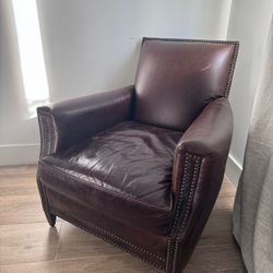 RH Leather Armchairs 