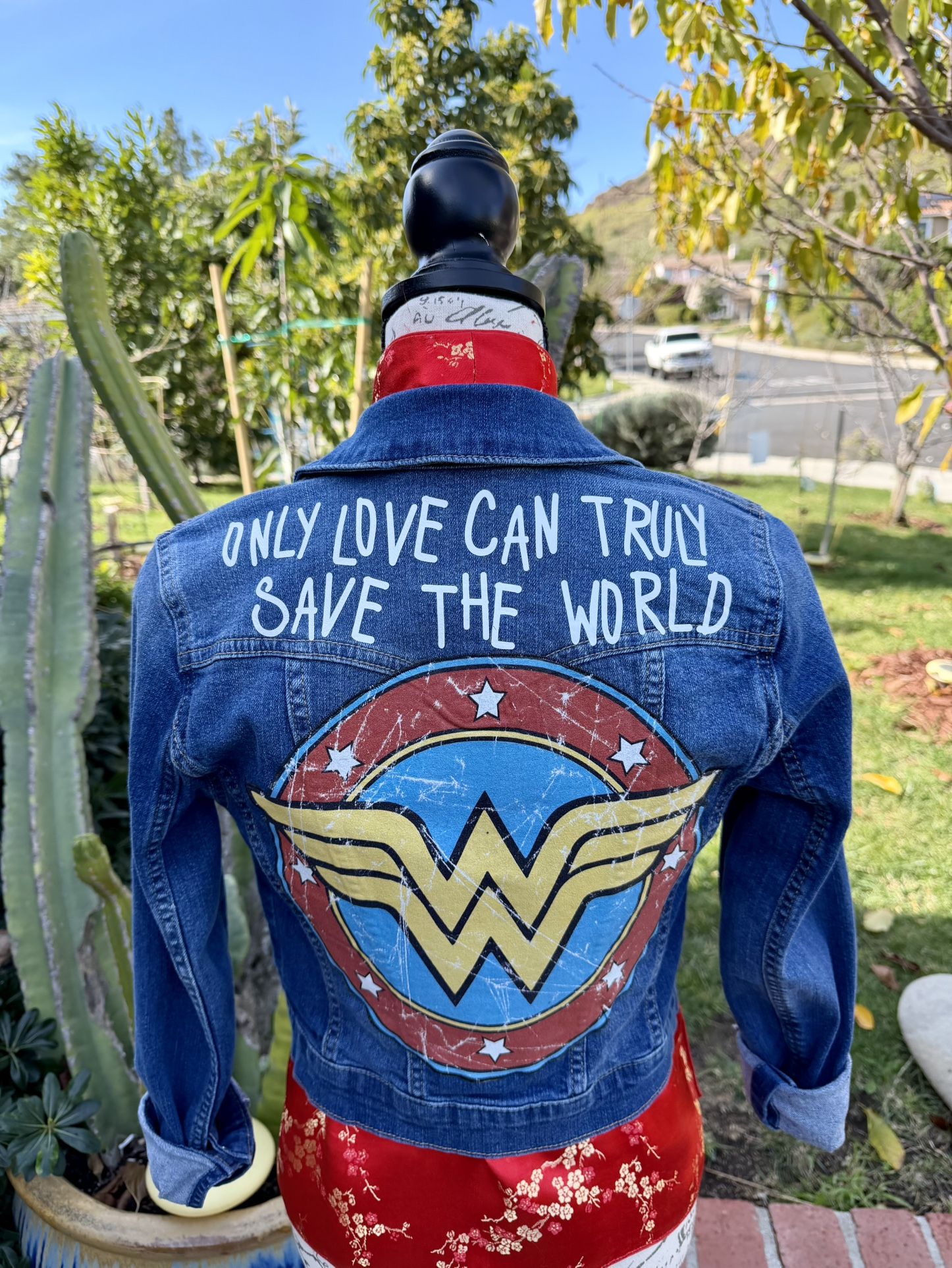 Women's Wonder Woman Jean Jacket by Jessica Simpson-XS