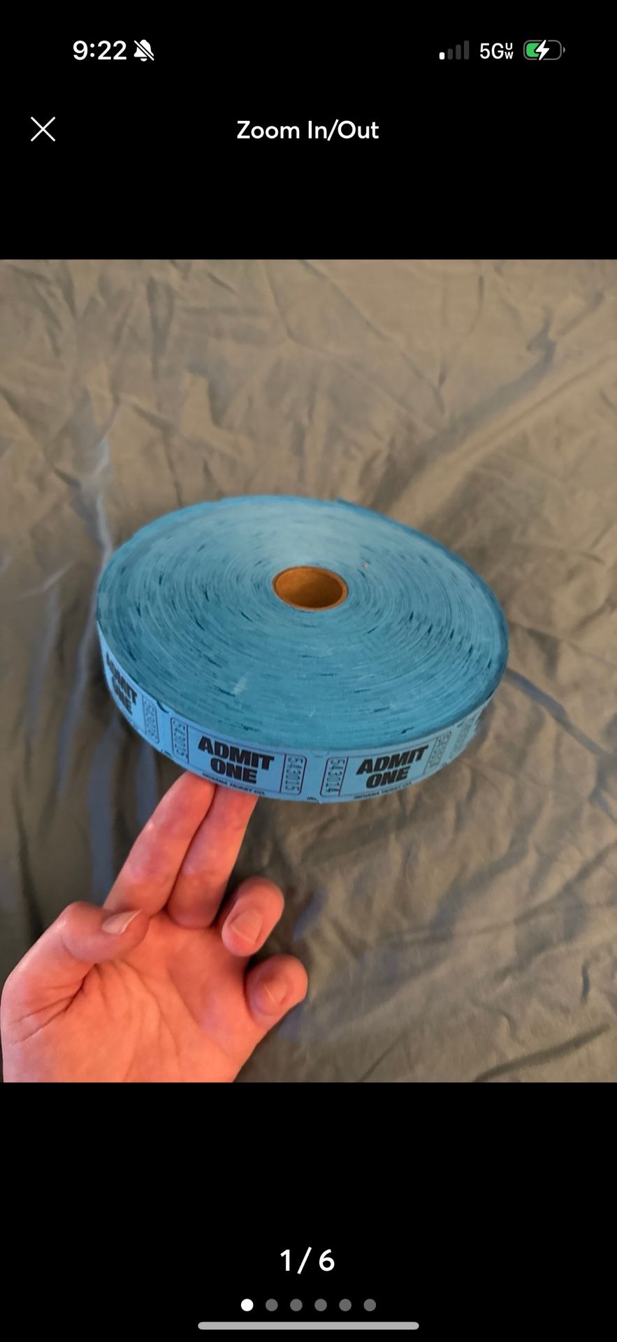 Single Roll Admit One Tickets