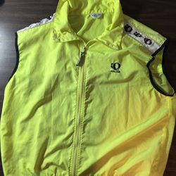 Pearl Izumi Vest Men Yellow High Visibility Elite Cycling Zip Reflective XXL