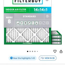 Defense (4-Pack), Electrostatic Pleated HVAC AC Furnace Filters Replacement (Actual Size: 13.75 × 13.75 x 0.75)