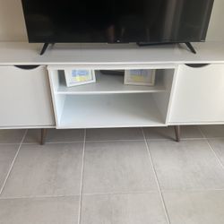 White TV Stand 