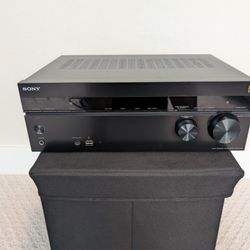 Sony Stereo Receiver+ 2 Polk Spkrs