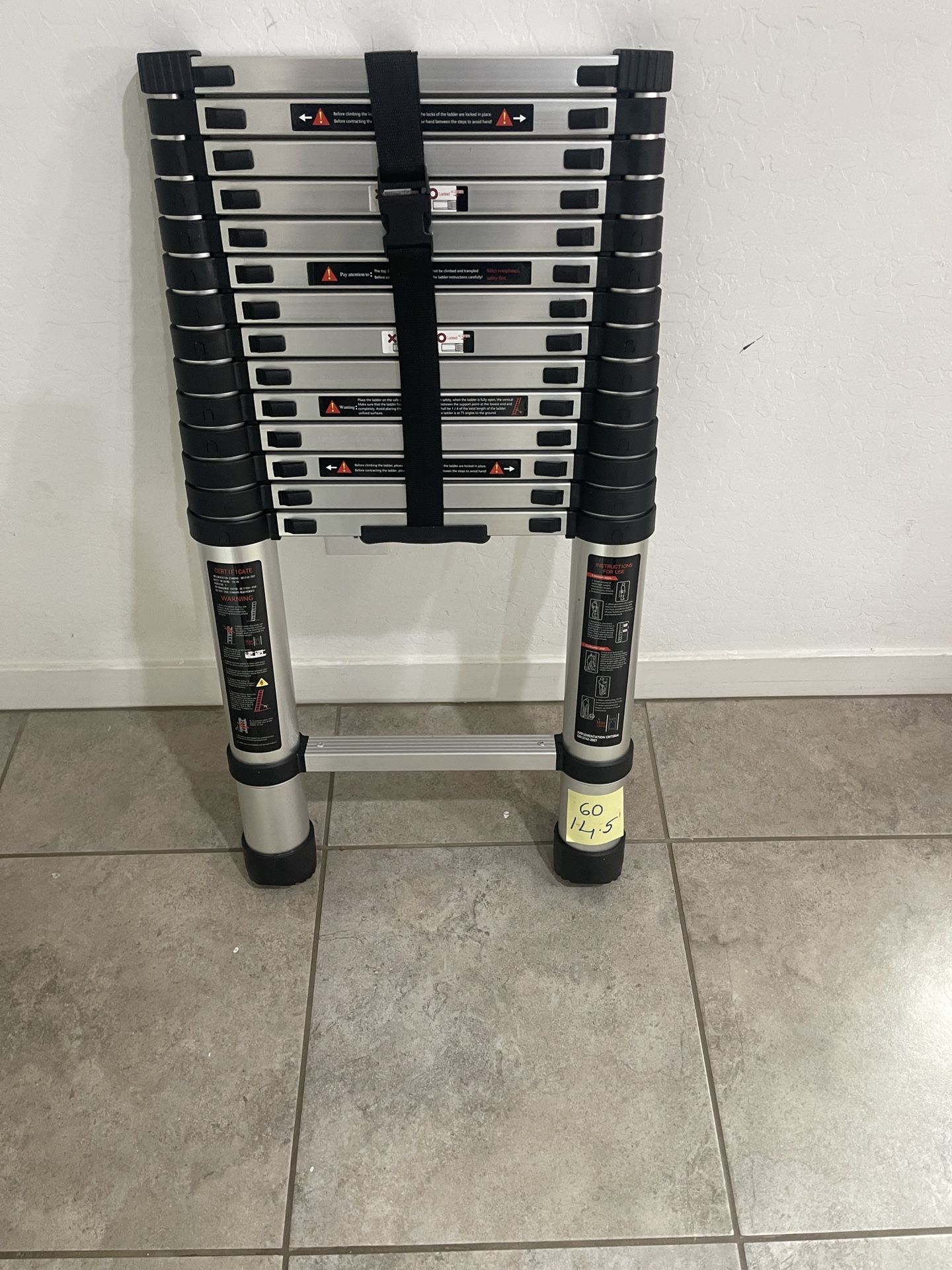 Heavy duty telescopic ladder - L60 - 14.5 feet