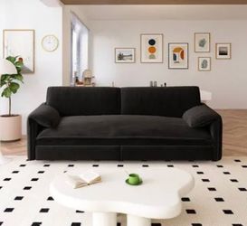 Sleeper pull out black sofa
