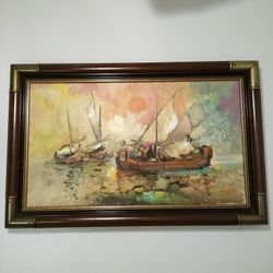 Vintage Oil Painting Antique Signed Artist 